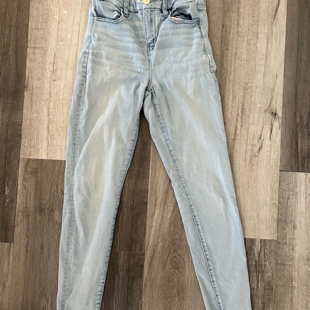 American Eagle Outfitters Blue Skinny Jeans High-Waisted